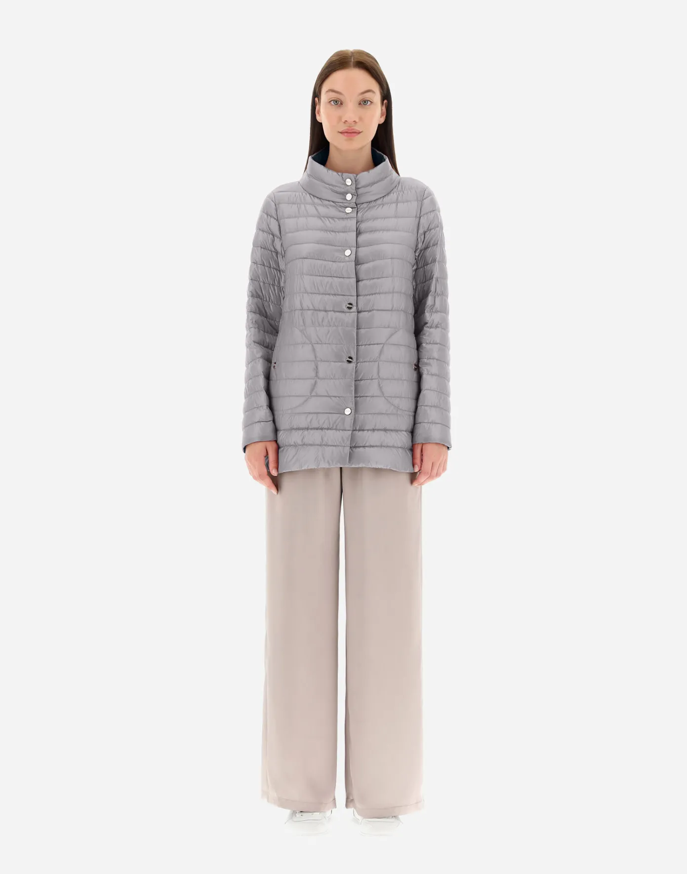 Herno Long Down Jackets | A-Shape New Blue