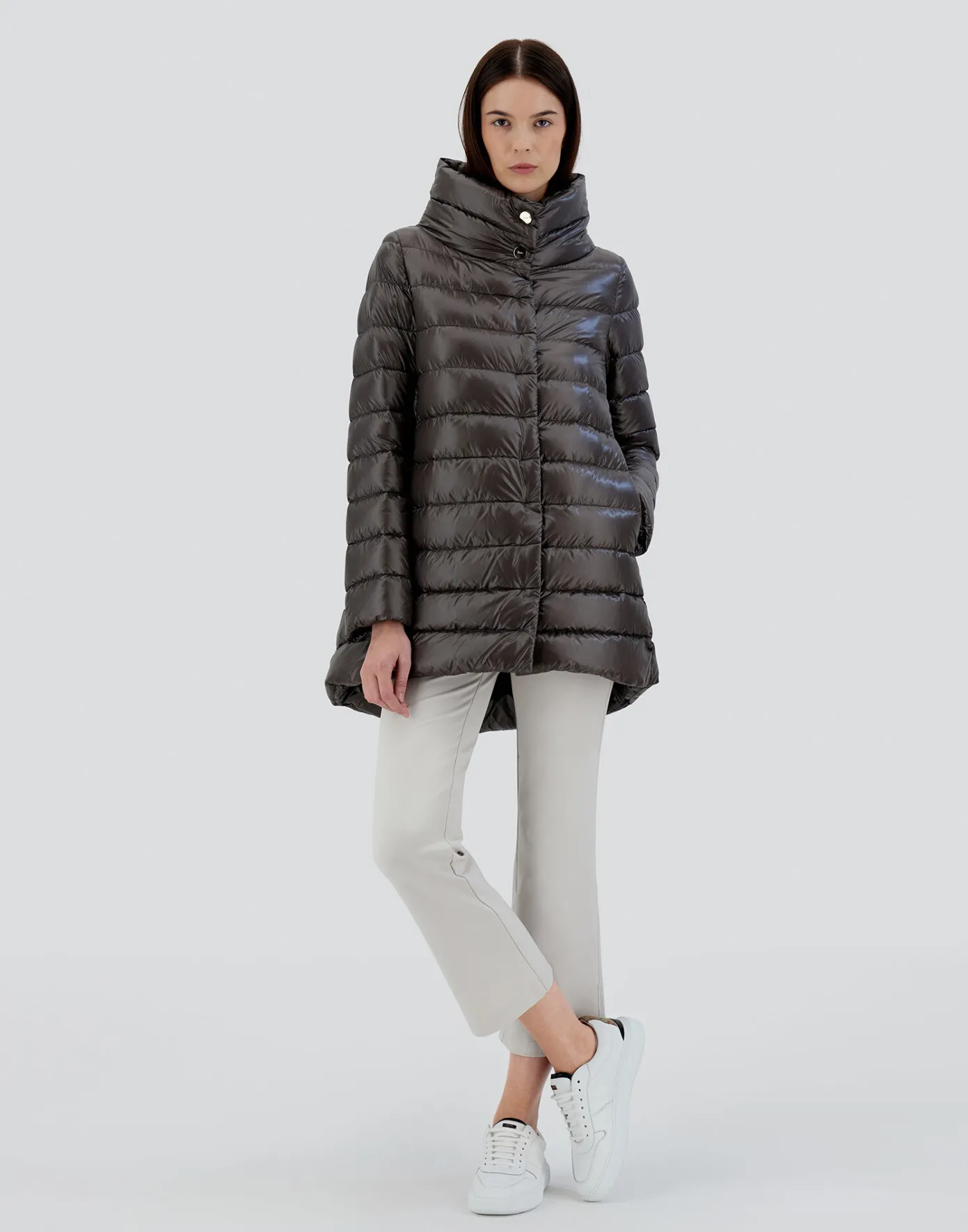 Herno Long Down Jackets | A-Shape Grey