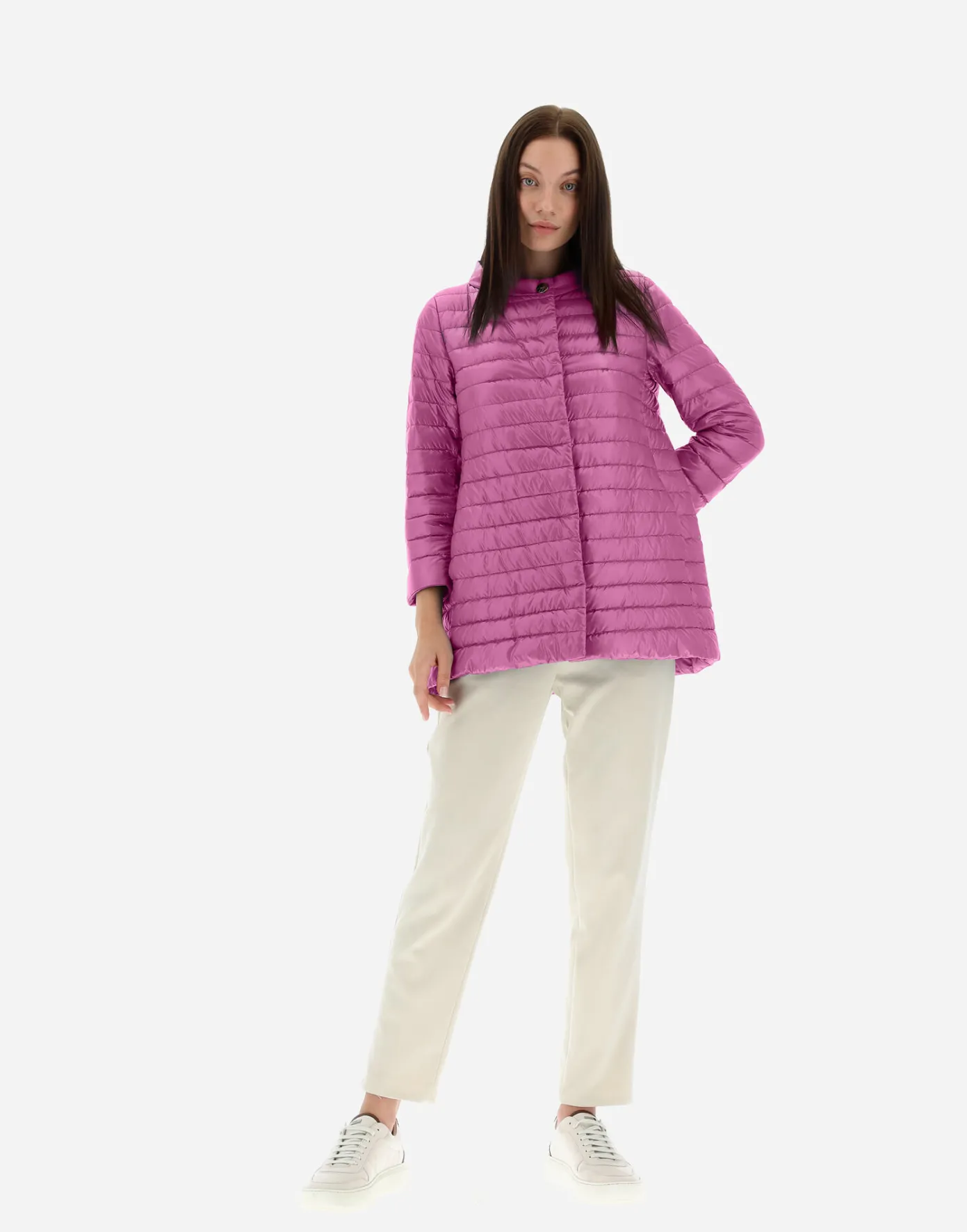 Herno Long Down Jackets | A-Shape Periwinkle