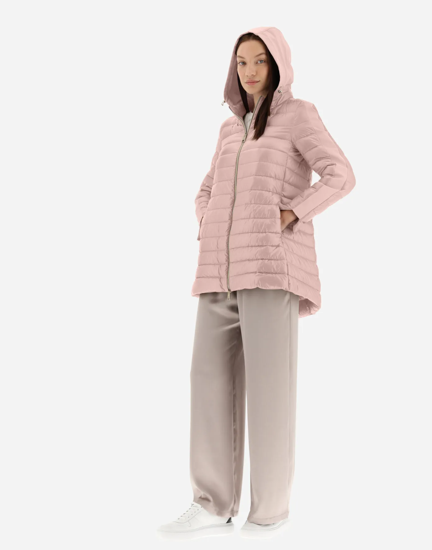 Herno Long Down Jackets | A-Shape Pink