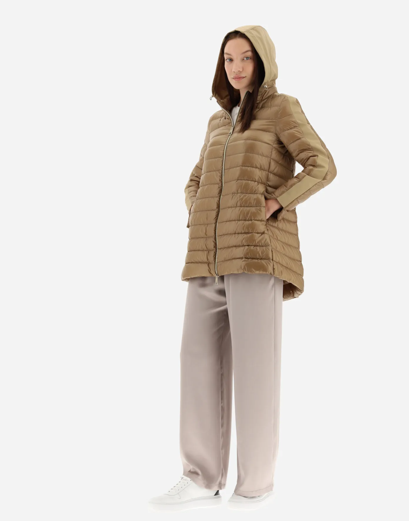 Herno Long Down Jackets | A-Shape Camel
