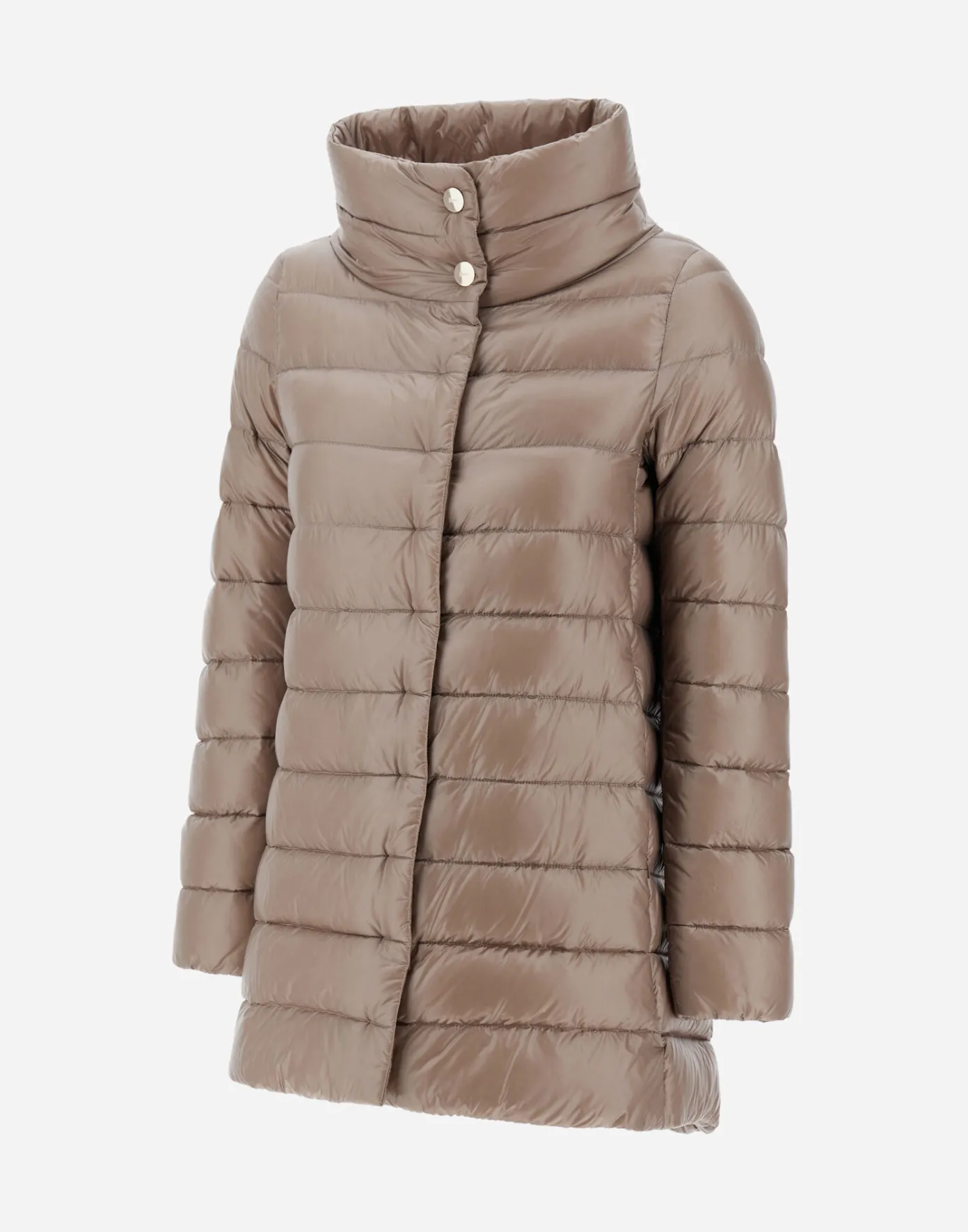 Herno Long Down Jackets | A-Shape Light Taupe
