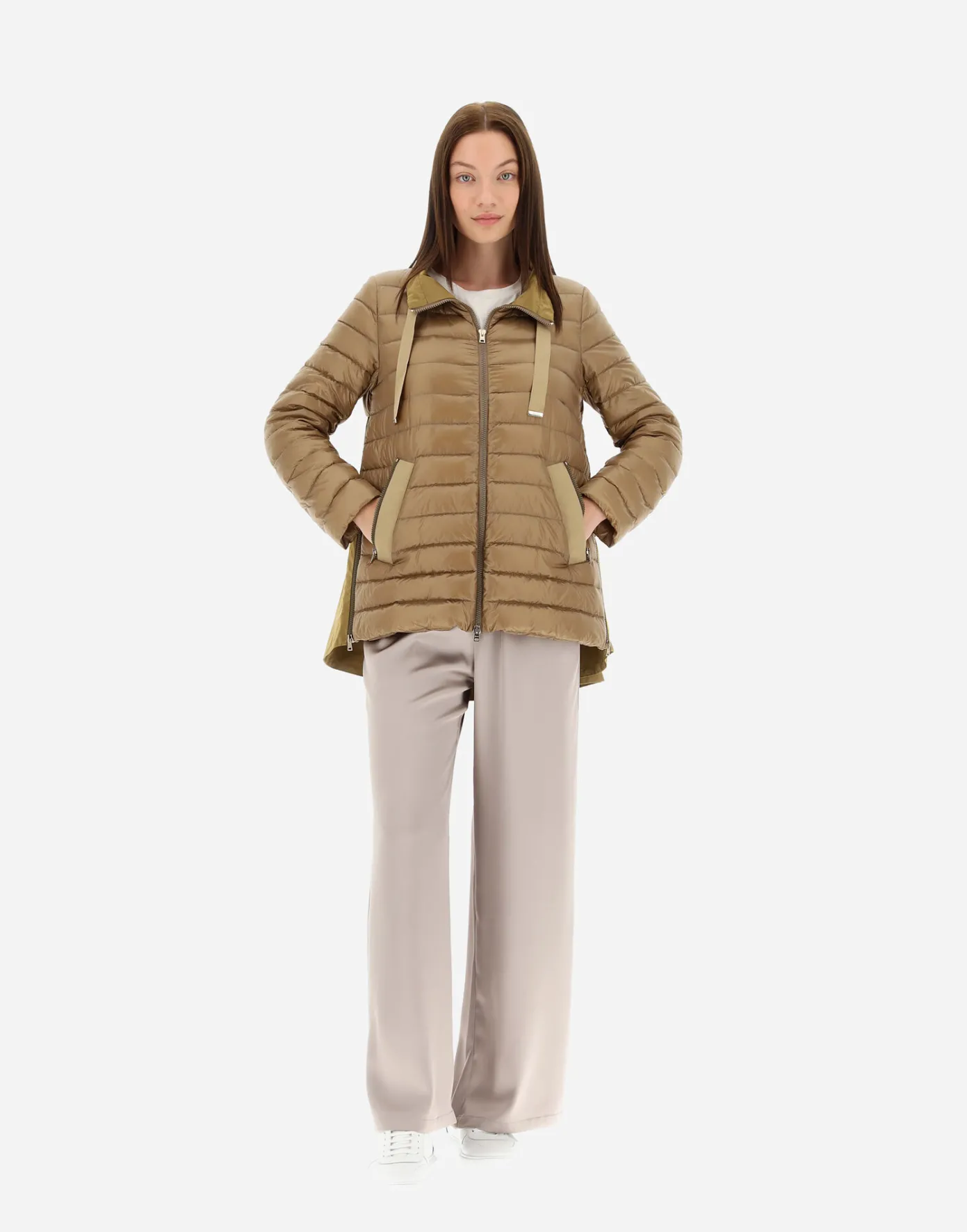 Herno Long Down Jackets | A-Shape Camel