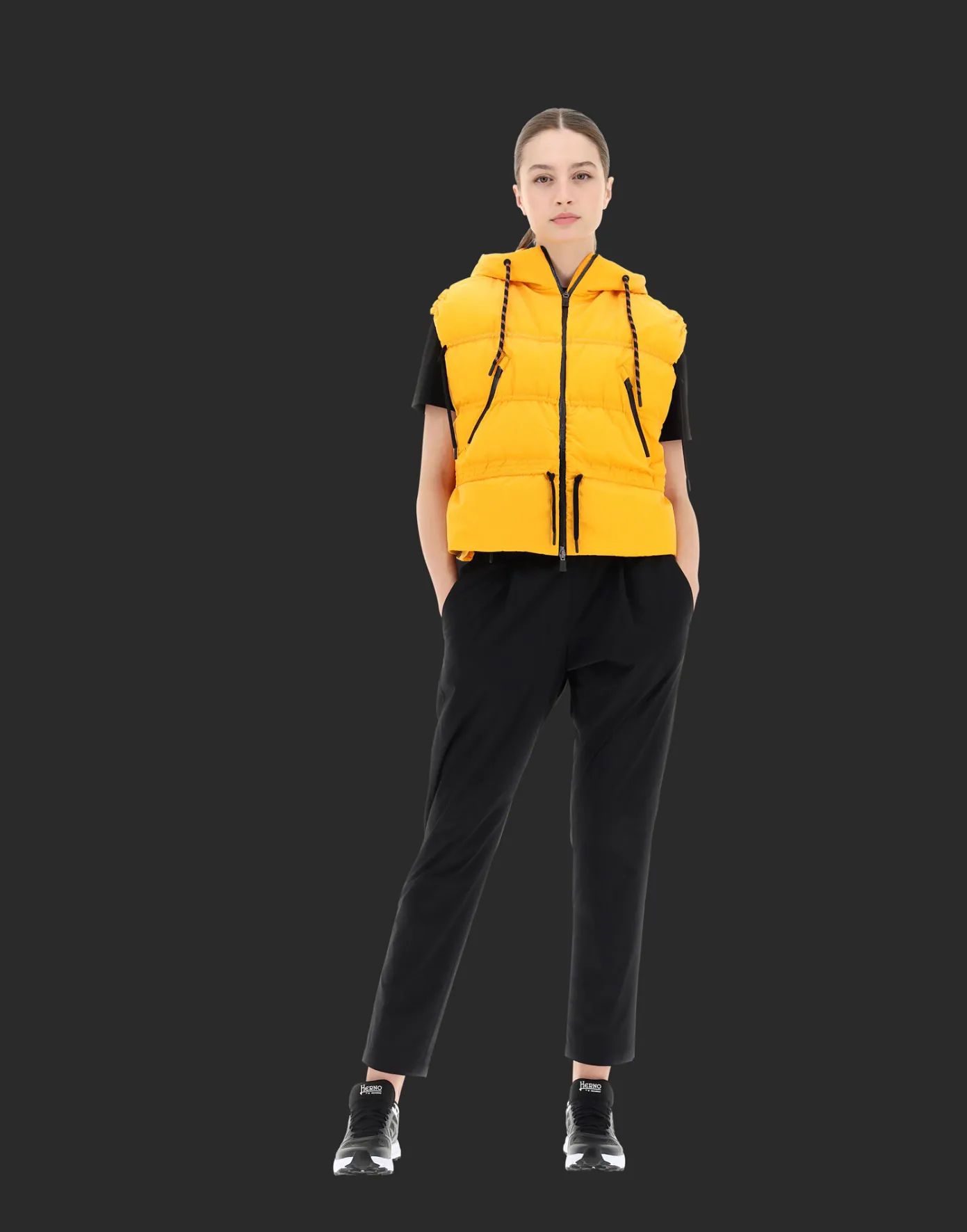 Herno Long Down Jackets | A-Shape Apricot