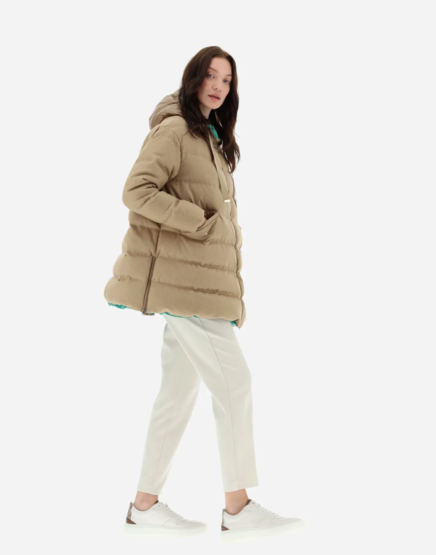Herno Long Down Jackets | A-Shape Sand