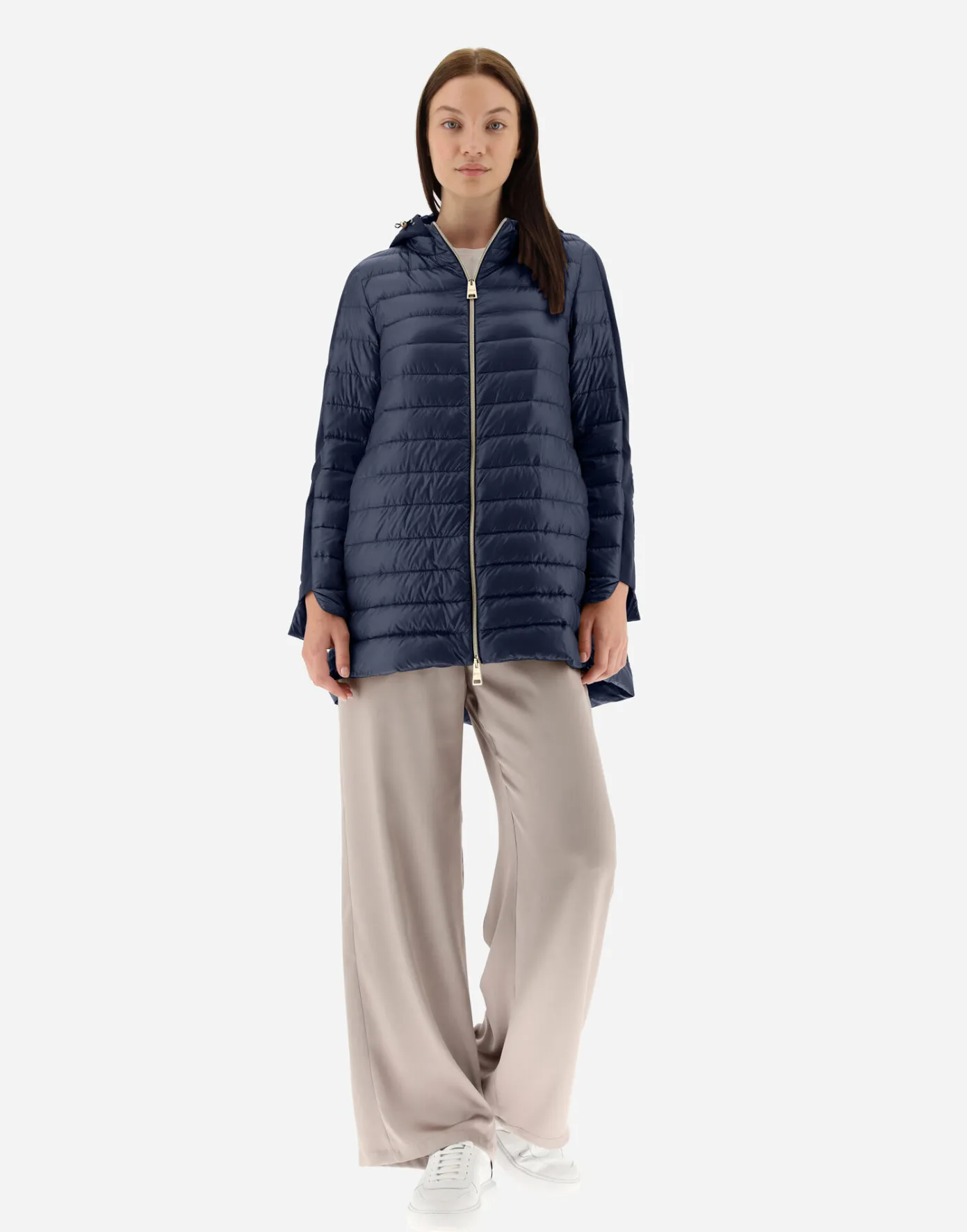 Herno Long Down Jackets | A-Shape New Blue