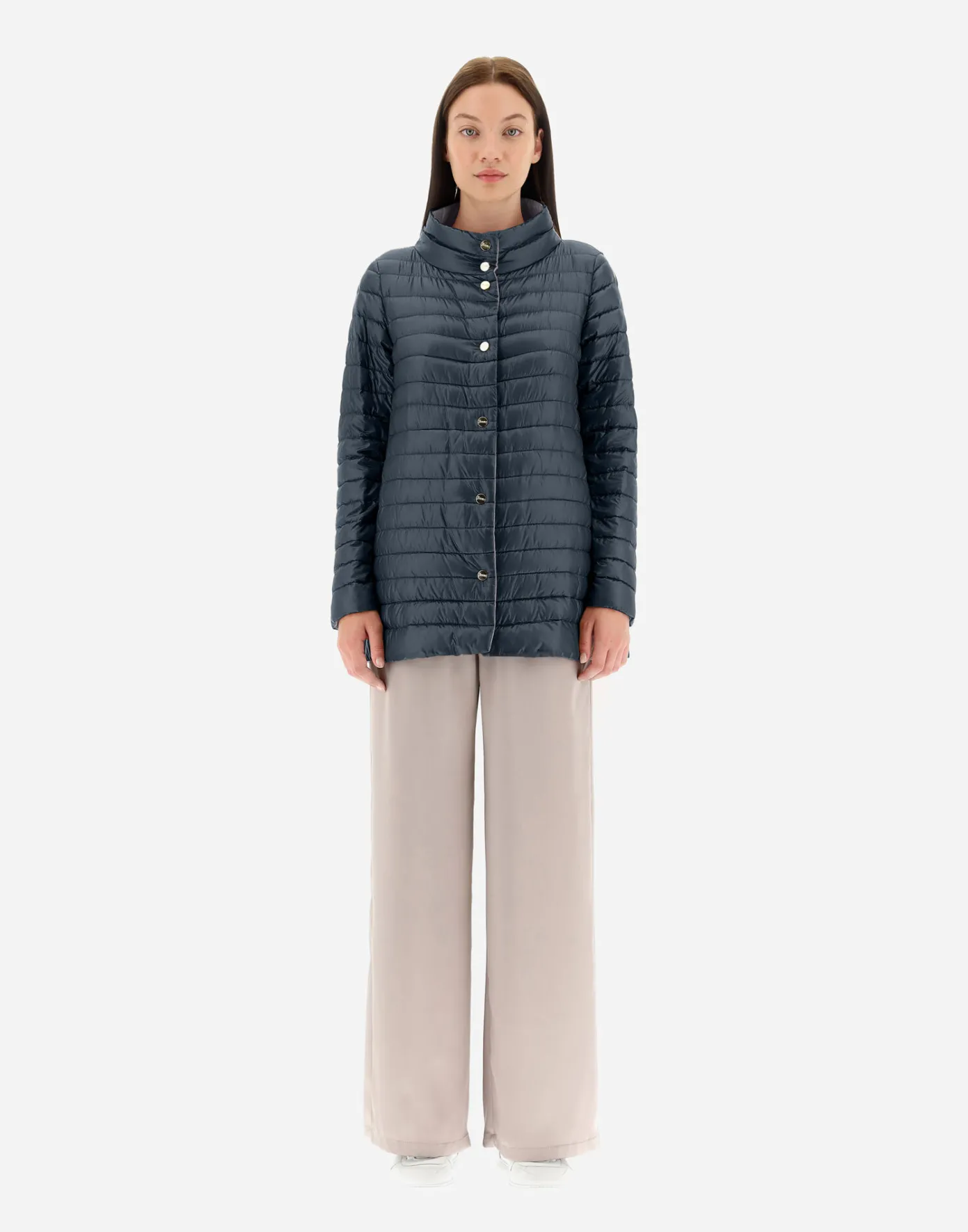 Herno Long Down Jackets | A-Shape New Blue