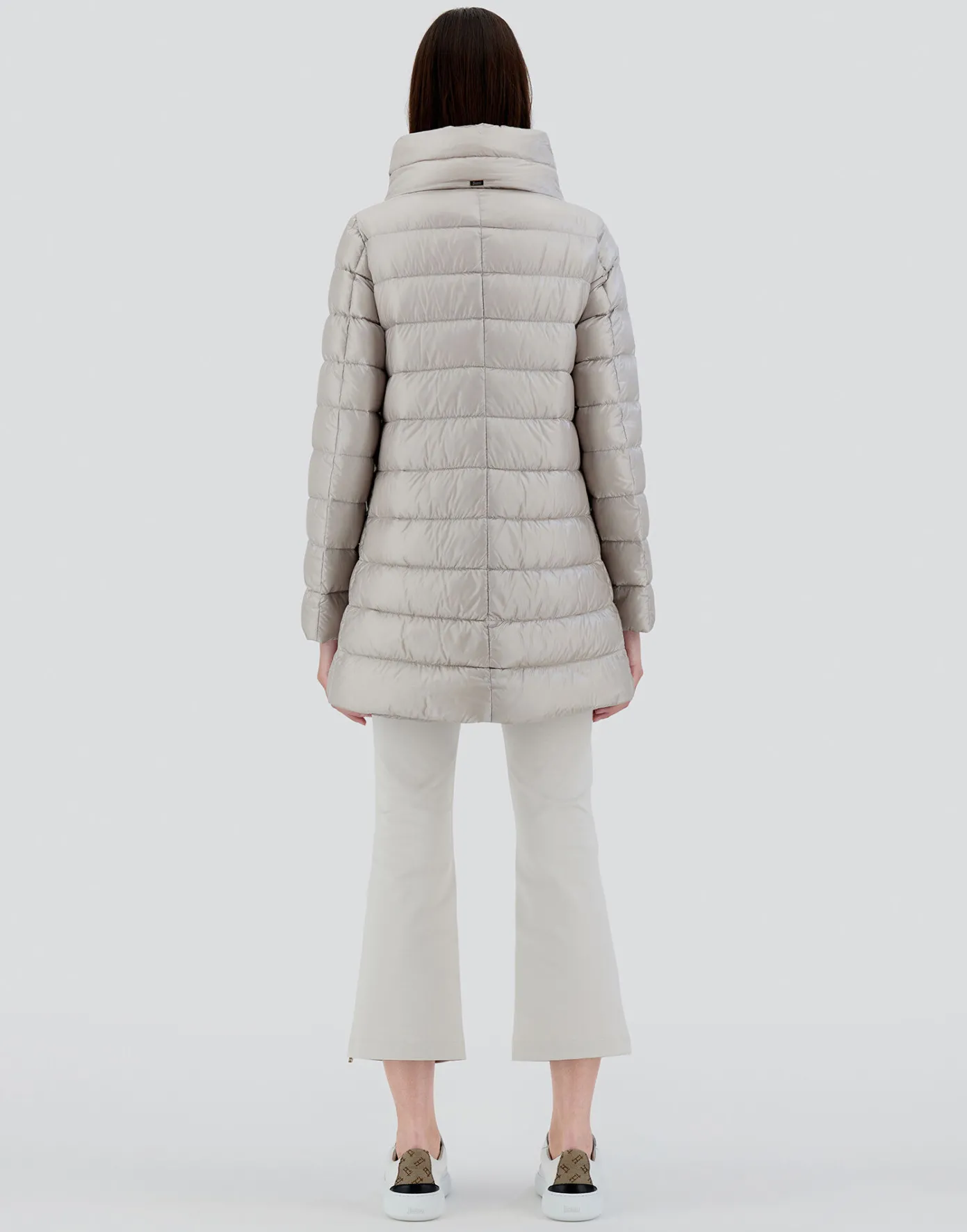 Herno Long Down Jackets | A-Shape Grey Pearl