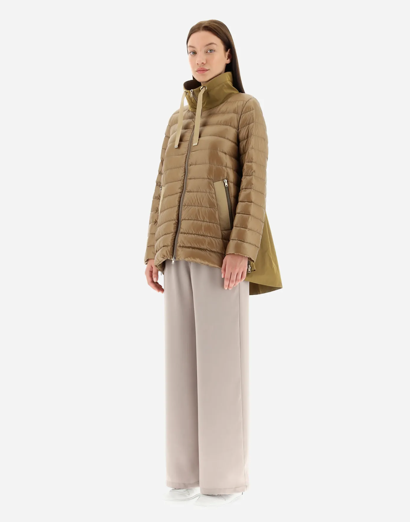 Herno Long Down Jackets | A-Shape Camel
