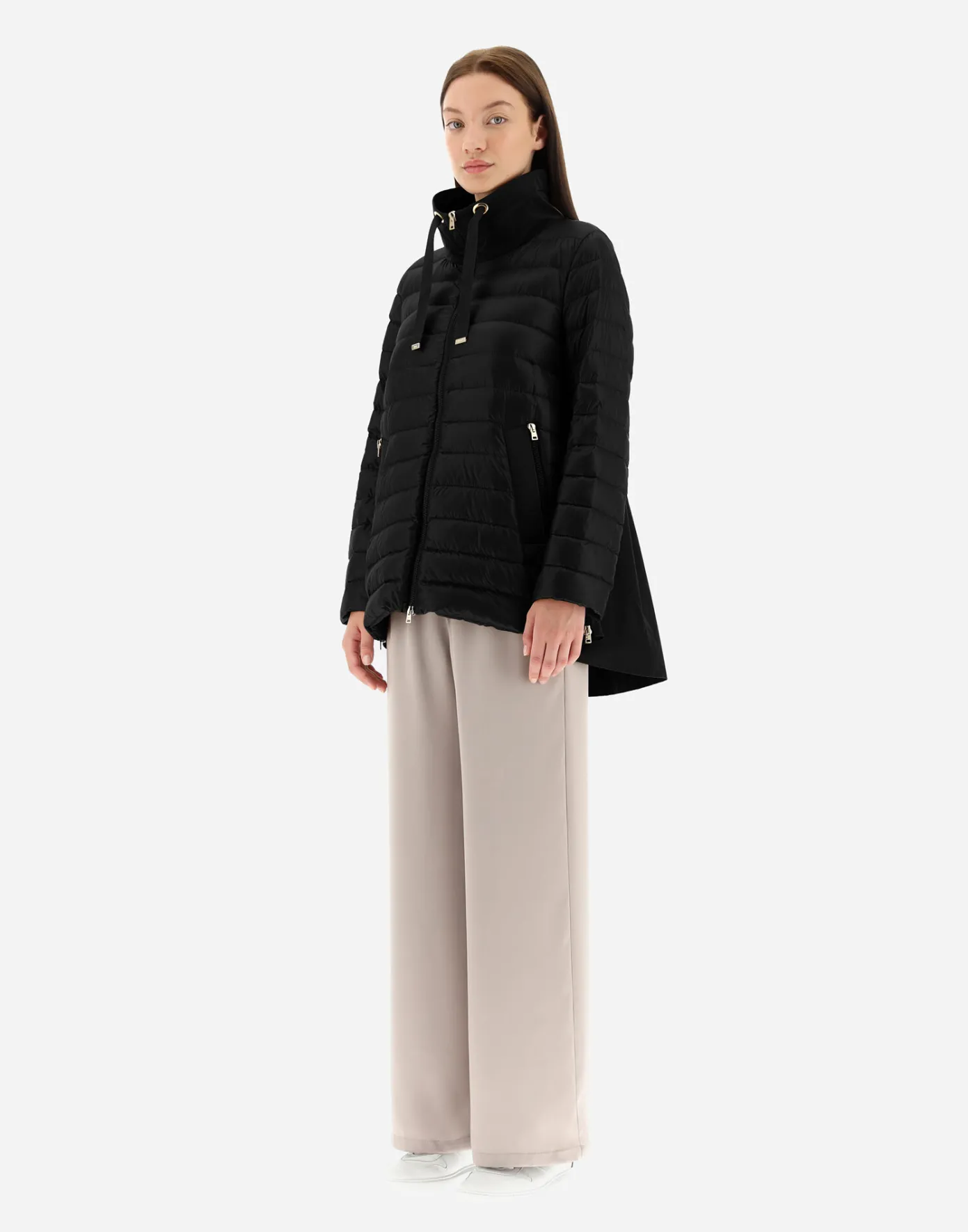 Herno Long Down Jackets | A-Shape Black
