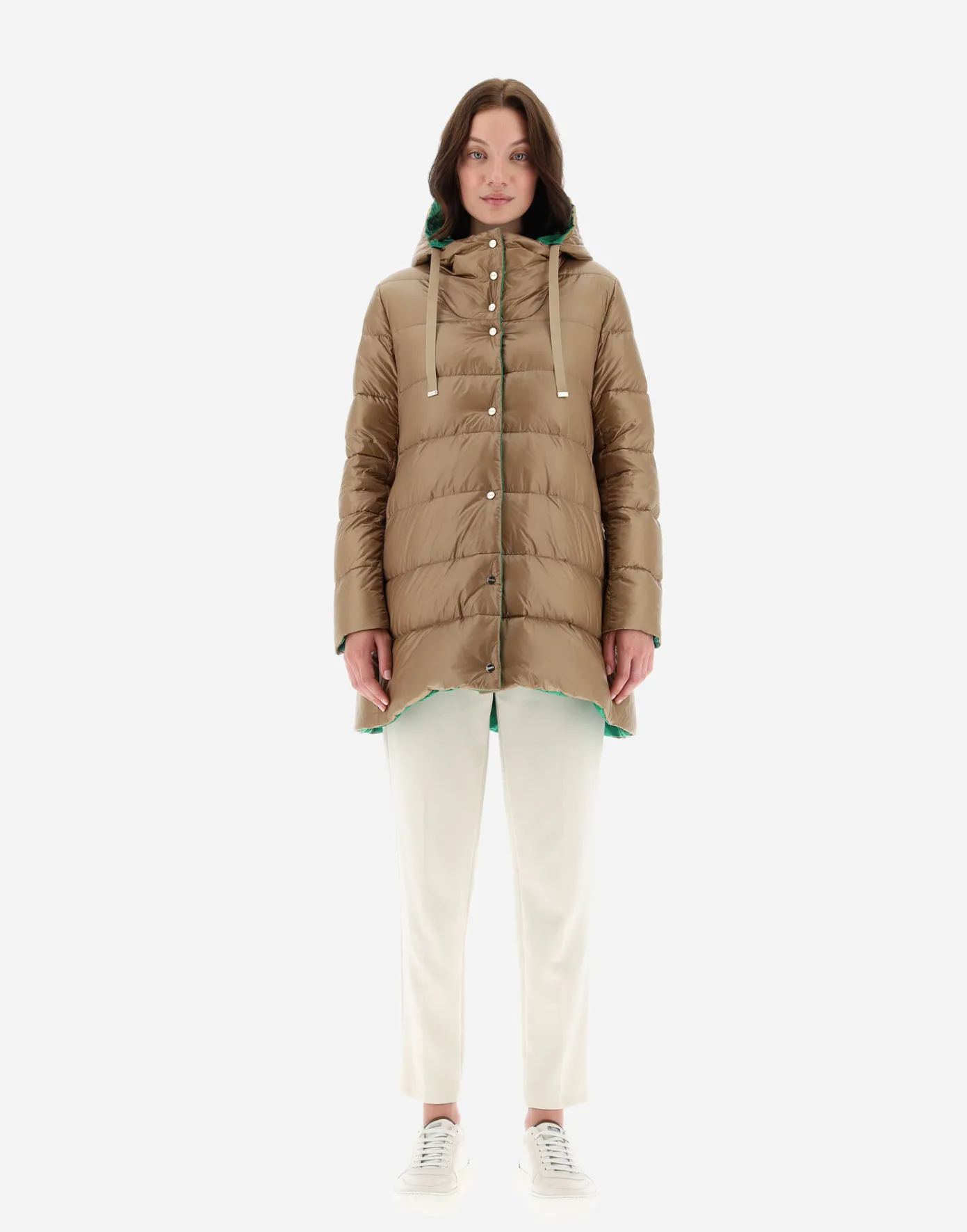 Herno Long Down Jackets | A-Shape Camel