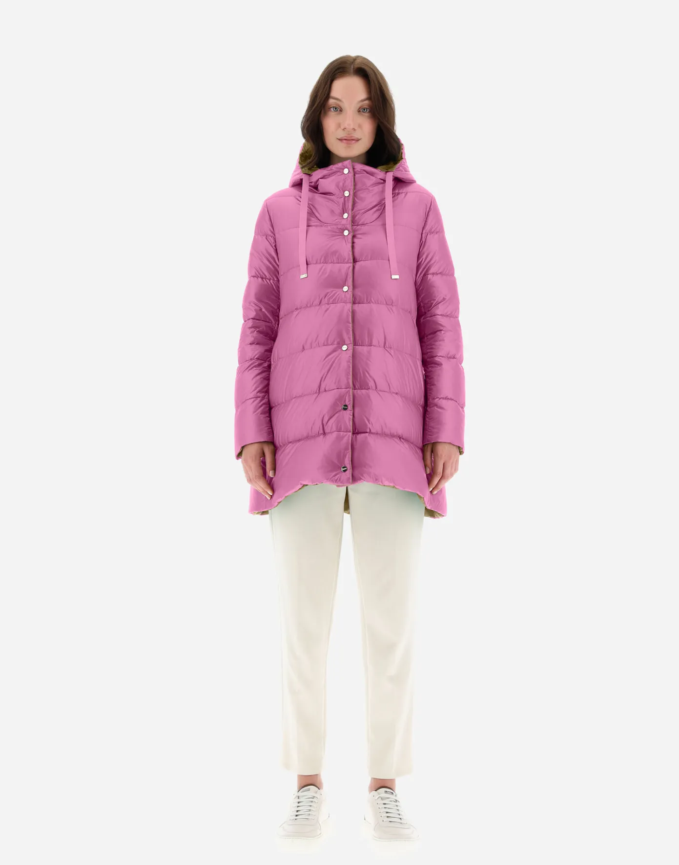 Herno Long Down Jackets | A-Shape Periwinkle
