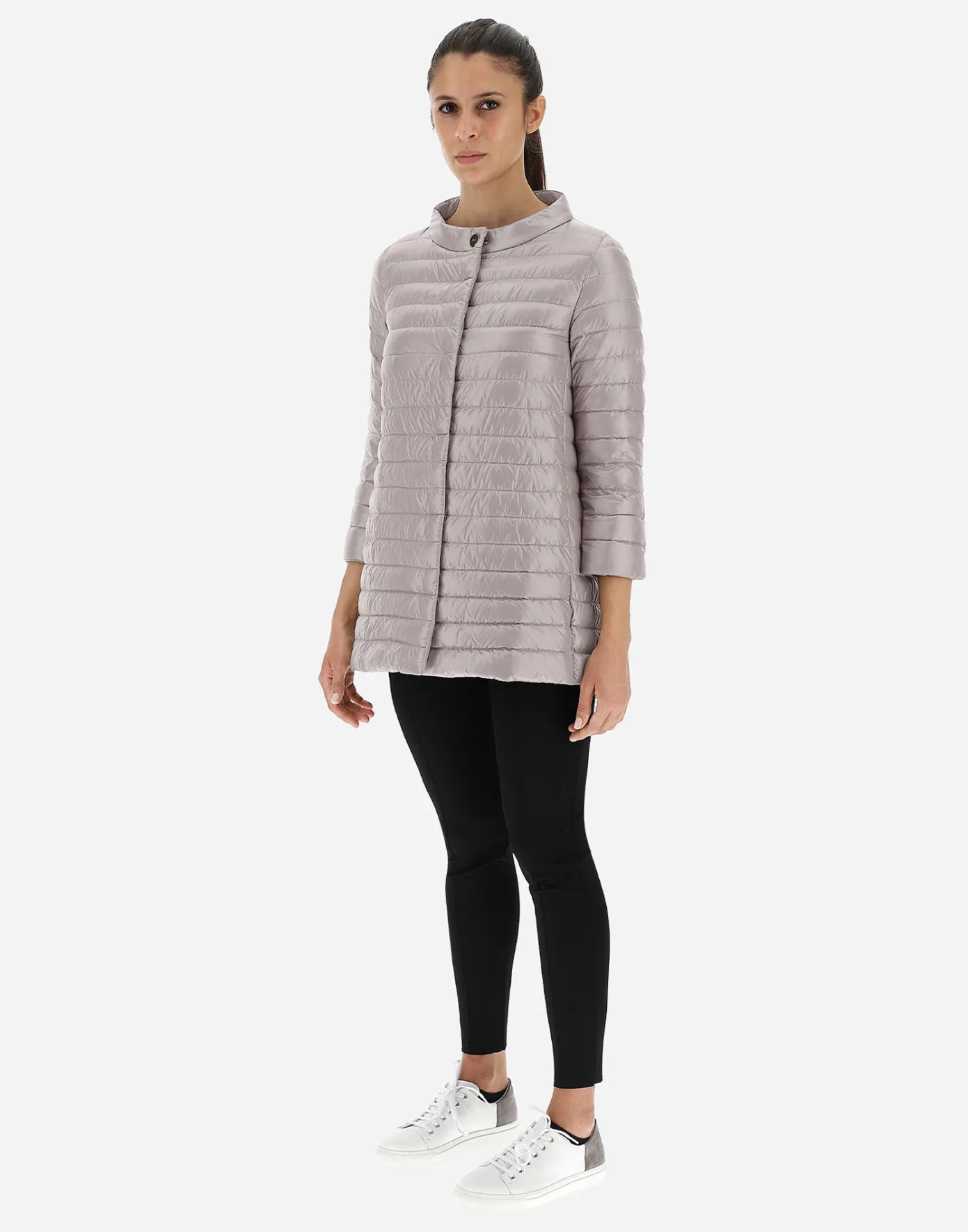 Herno Long Down Jackets | A-Shape Grey Pearl