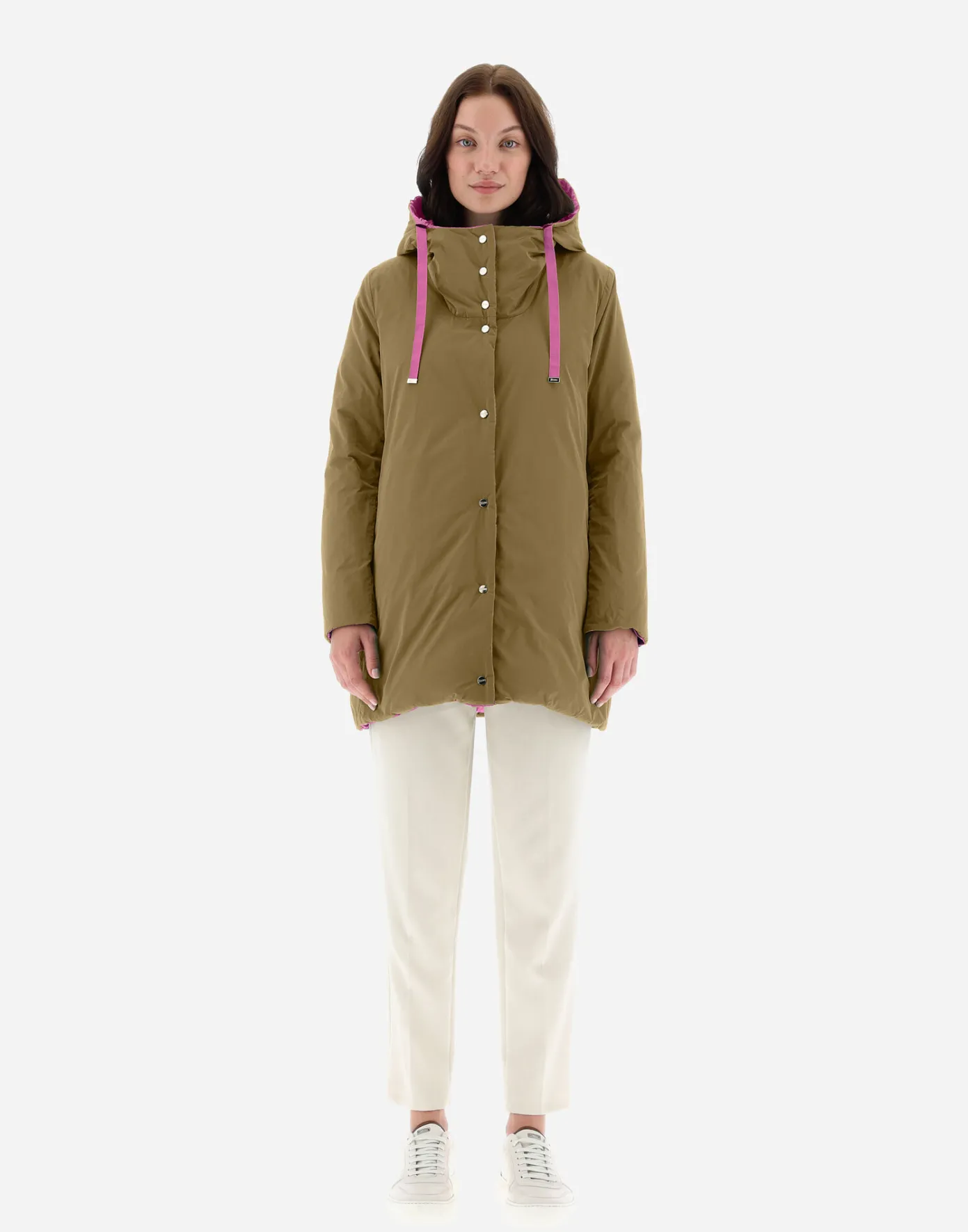 Herno Long Down Jackets | A-Shape Periwinkle