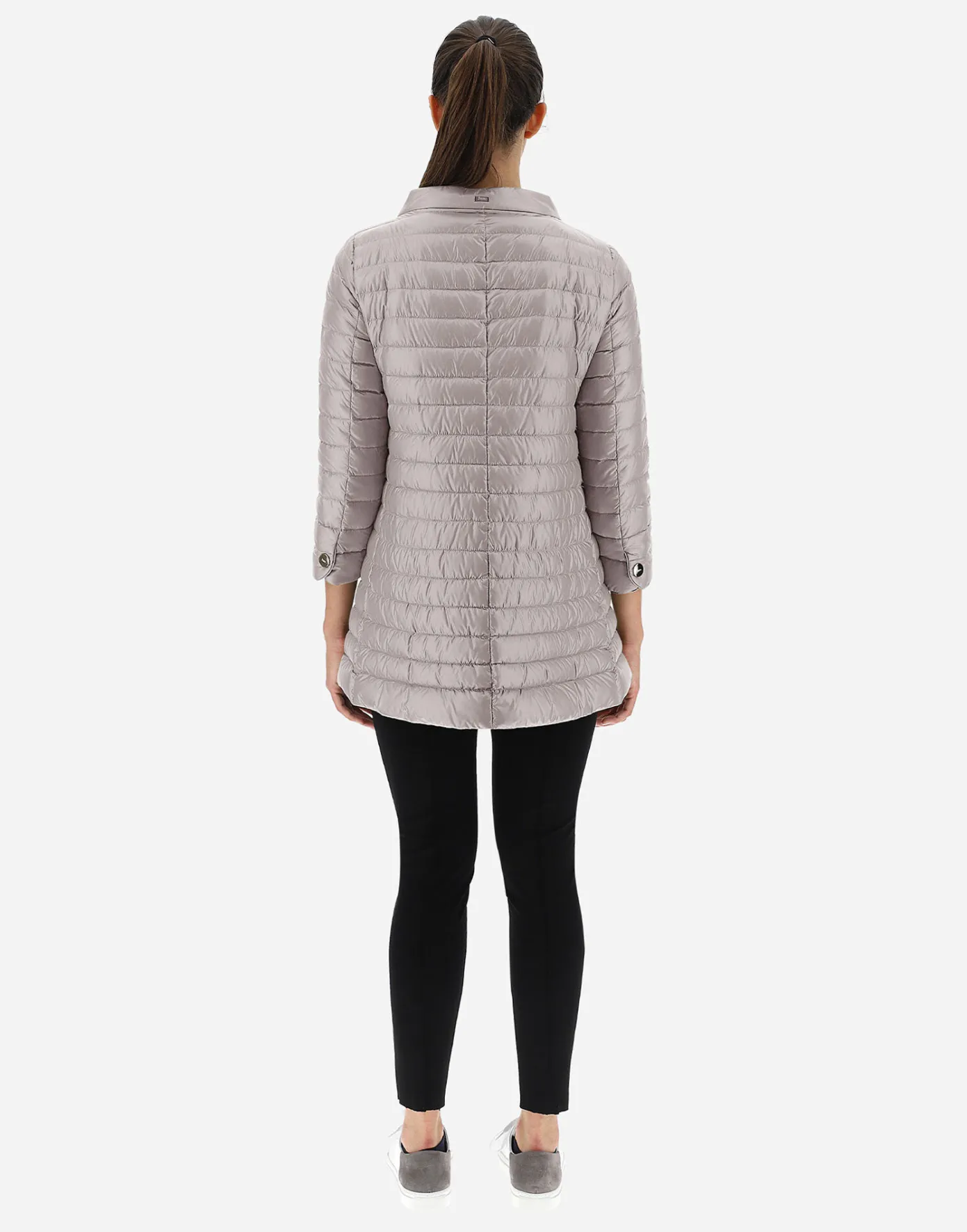 Herno Long Down Jackets | A-Shape Grey Pearl