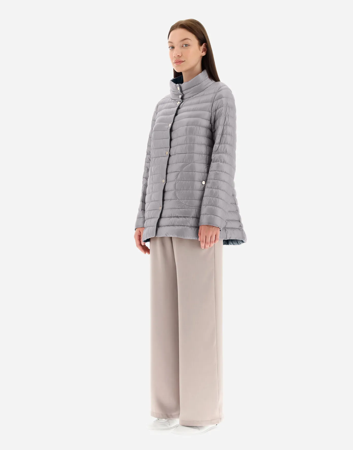 Herno Long Down Jackets | A-Shape New Blue