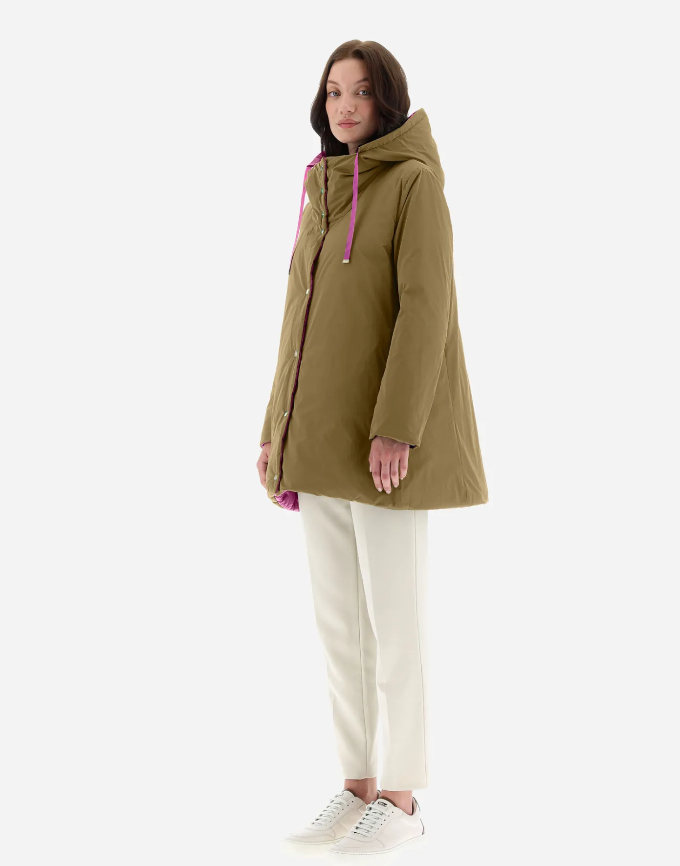 Herno Long Down Jackets | A-Shape Periwinkle