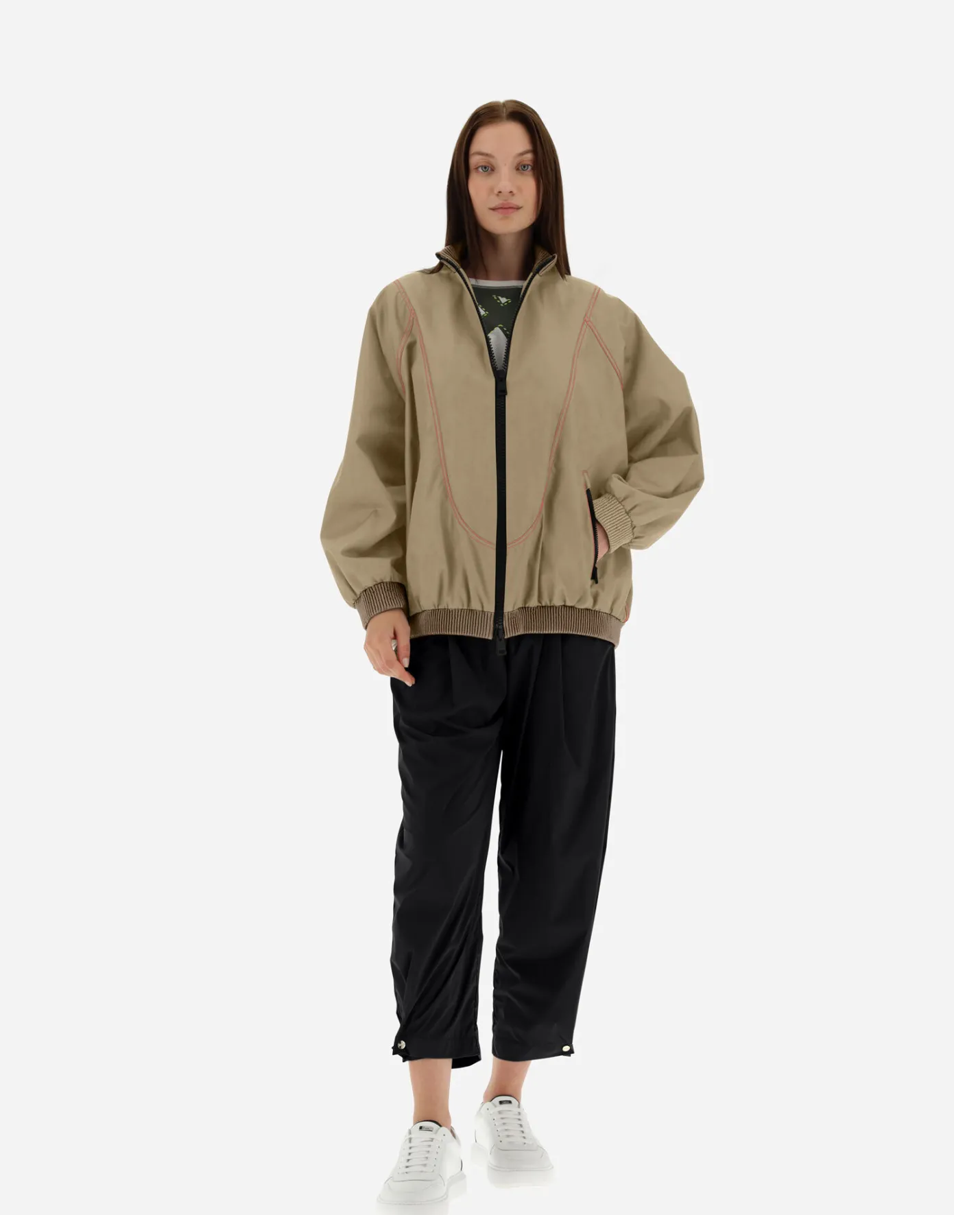 Herno Bomber | Bomber Camel/Neon Pink