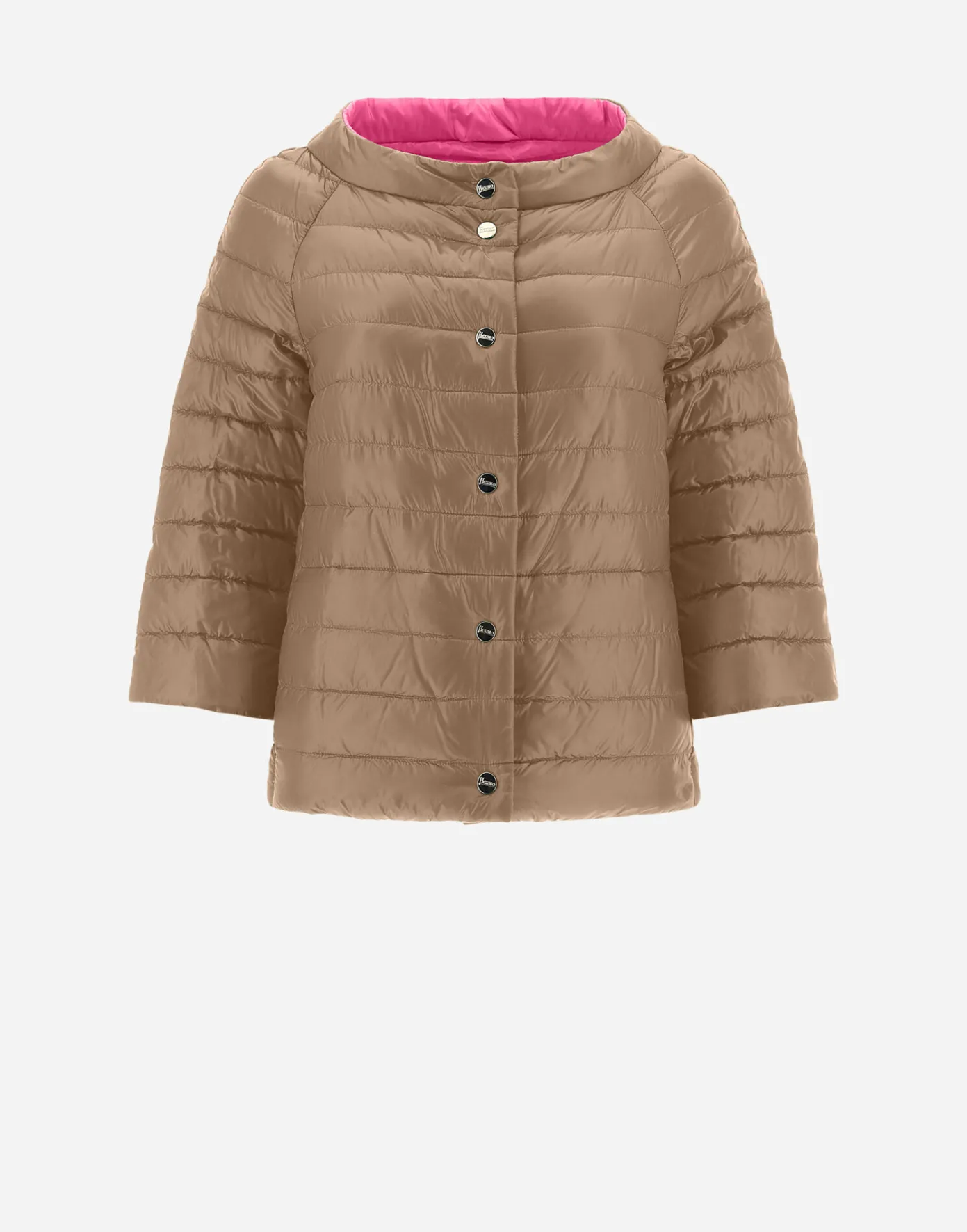Herno Capes | Capes Camel/Neon Pink