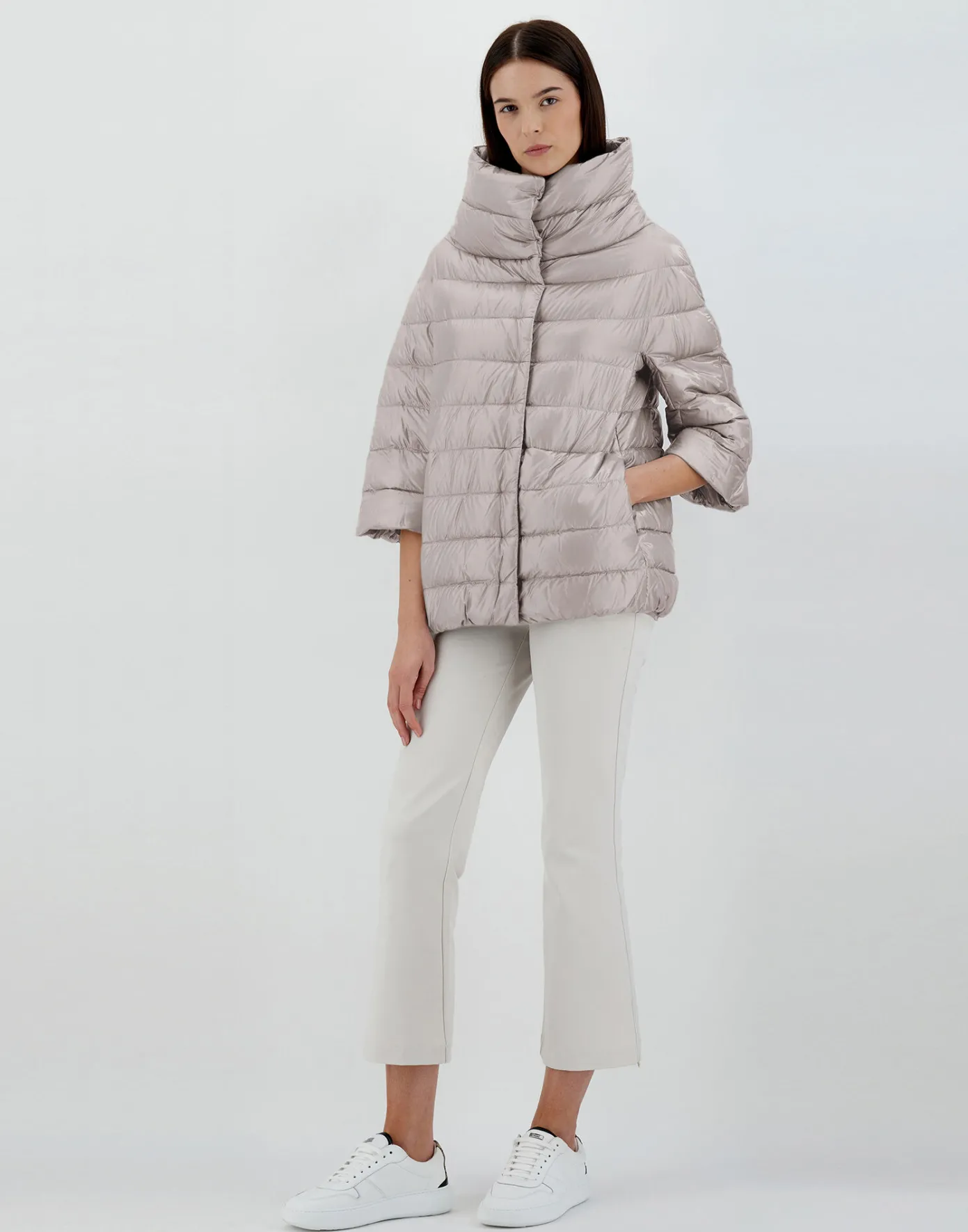 Herno Capes | Capes Grey Pearl