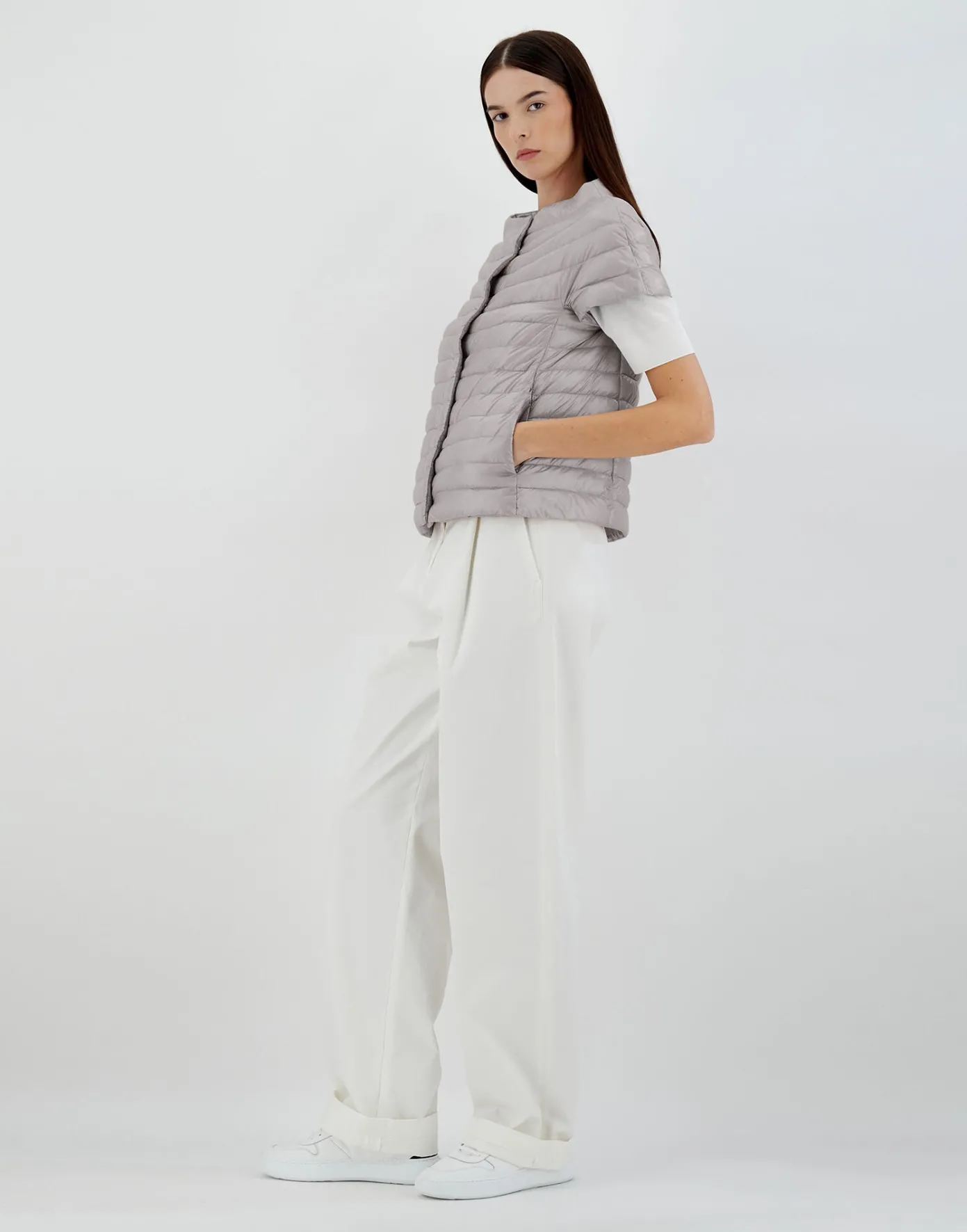 Herno Capes | Capes Grey Pearl