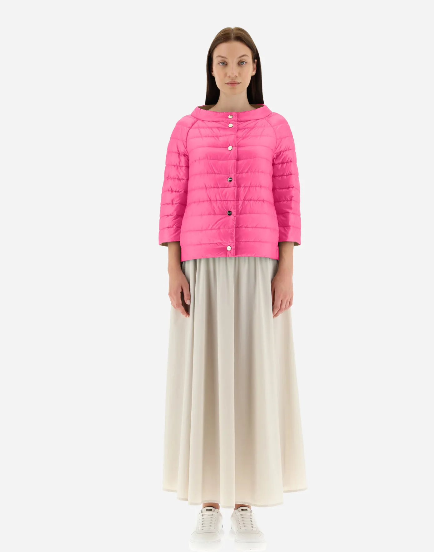 Herno Capes | Capes Camel/Neon Pink