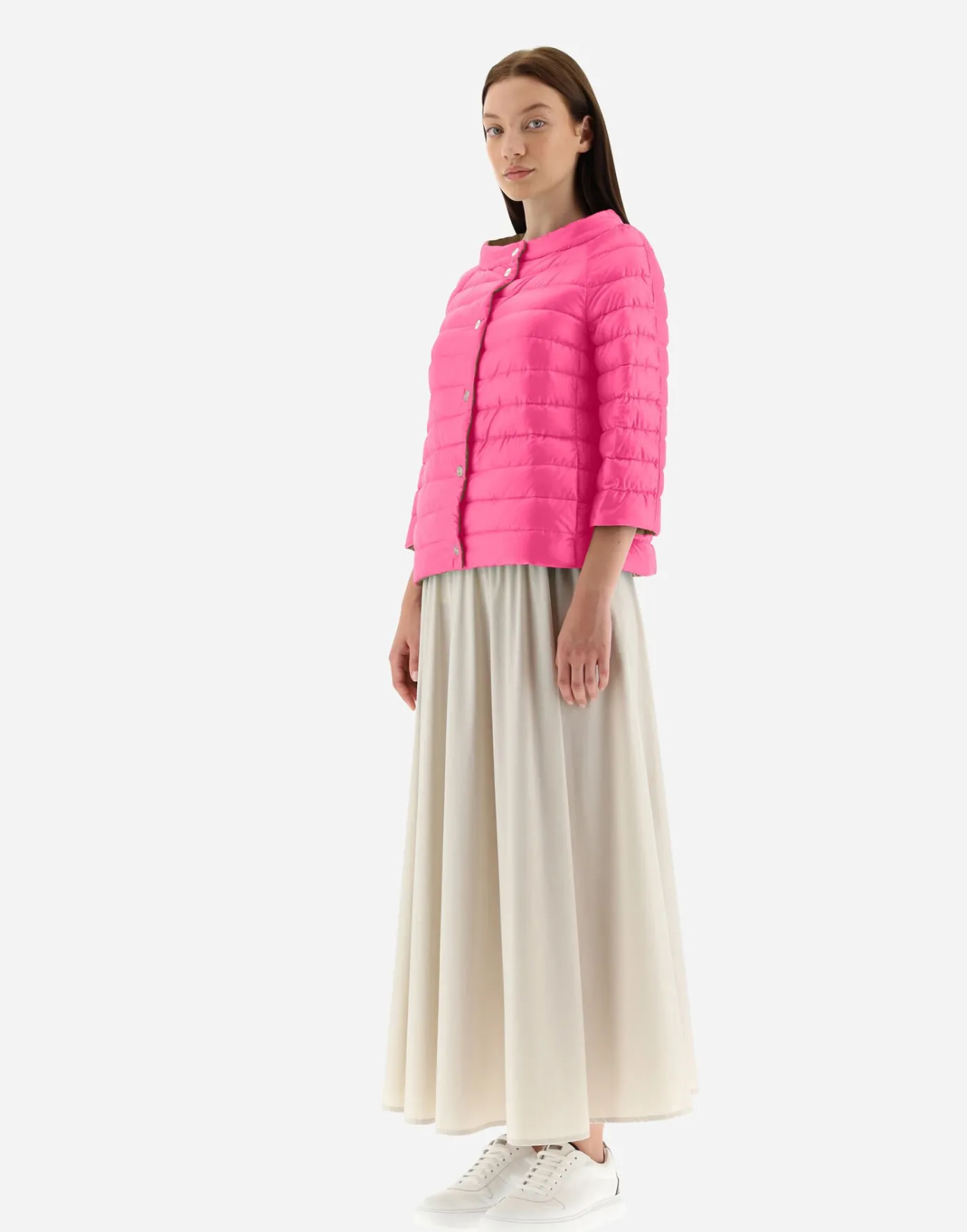 Herno Capes | Capes Camel/Neon Pink