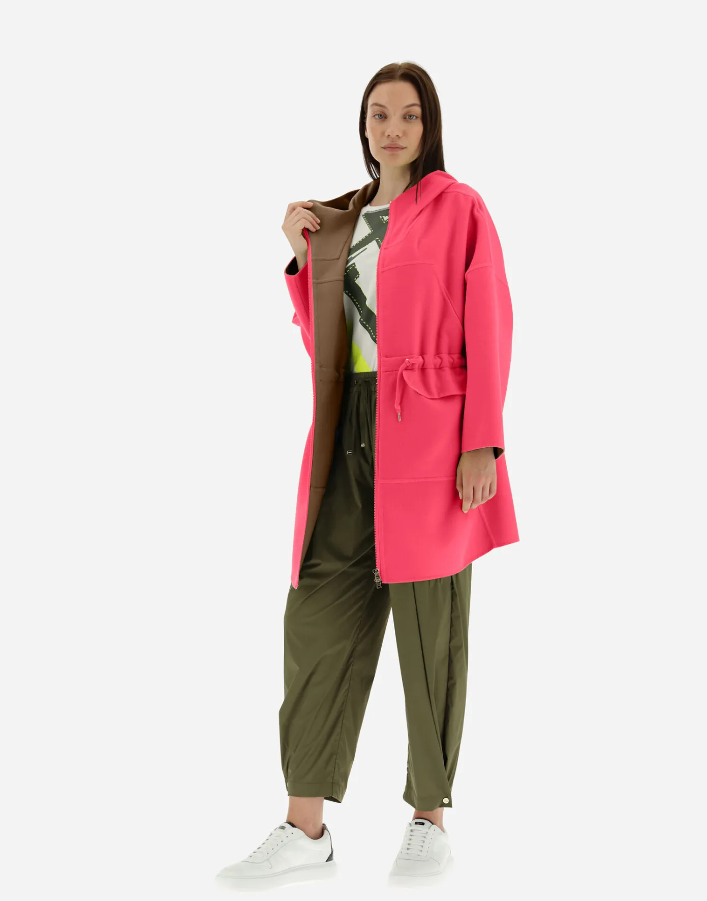 Herno Parka & Jackets | Parka & Jackets Neon Pink/Camel